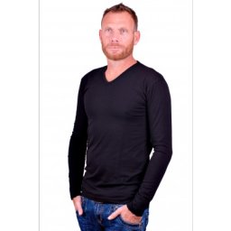 Alan Red t-shirt Model Oslo (Longsleeve) Black