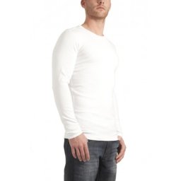 Garage T-shirt round neck longsleeve semi bodyfit white (art 0303)