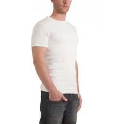 Garage T-Shirt Round Neck Semi Bodyfit White (art 0301)